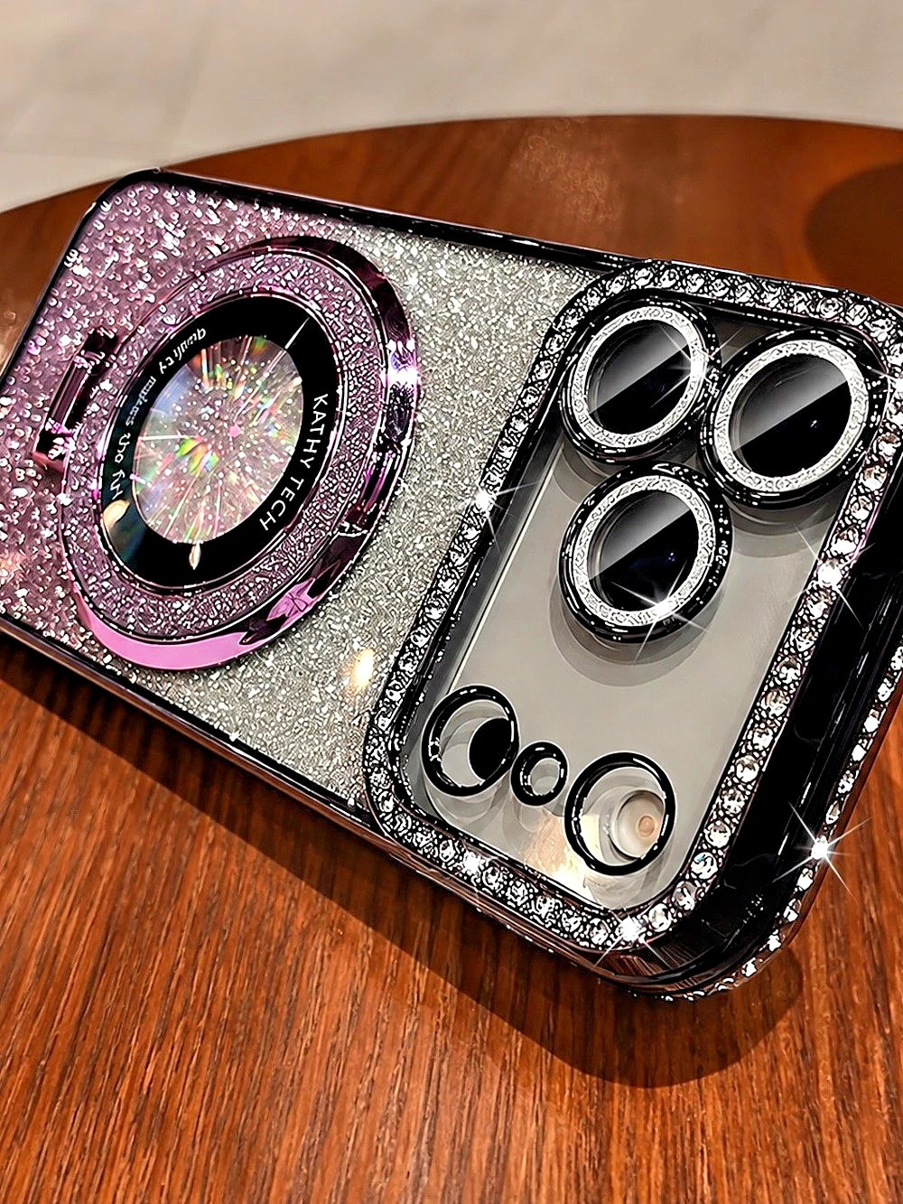 Pink Glitter Rhinestone Case for iPhone 17 Pro